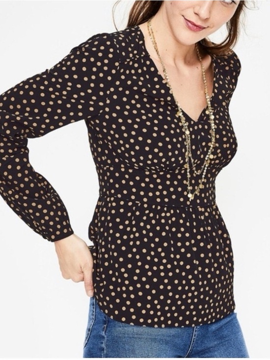 Boden Tops - Boden "Elise"‎ polka dot Blouse Size 8